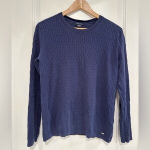 Tommy Hilfiger Textured Navy Crewneck Sweater